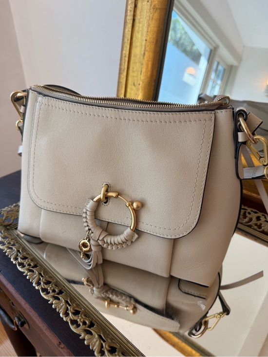 See By Chloe Handbags - See By Chloe Beige Leather Crossbody with Braided Ring
